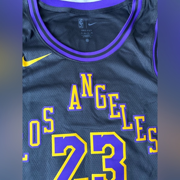 Los Angeles Lakers Nike Dri Fit Lebron James Jersey City Edition XL Mens NWT! - Picture 3 of 7